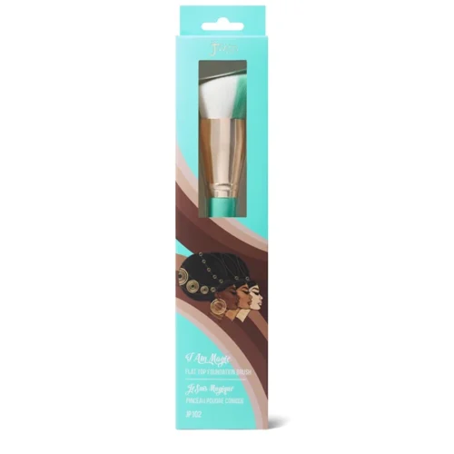 I Am Magic Flat Top Foundation Brush- Blue and White
